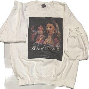Scary Island Gildan Heavy Blend White Sweatshirt | Sz SP